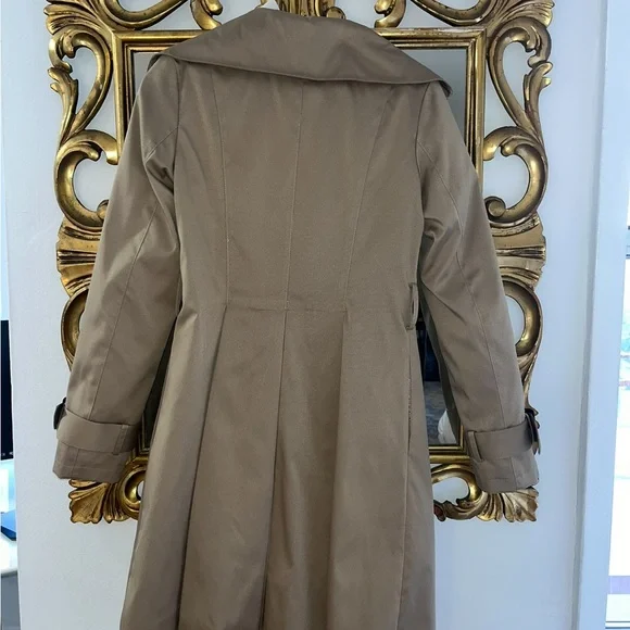 Burberry Tan Double-Breasted Trench Coat